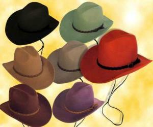 пазл Шляпы разных цветов